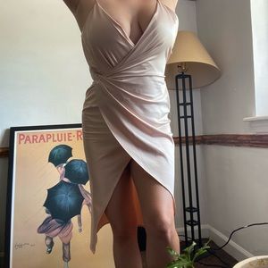 Champagne wrap dress